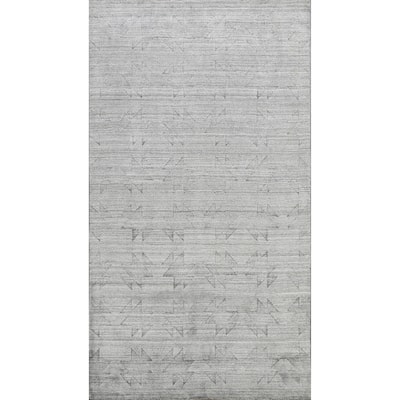Geometric Oriental Moroccan Contemporary Area Rug Wool Hand-knotted - 4'11" x 7'9"