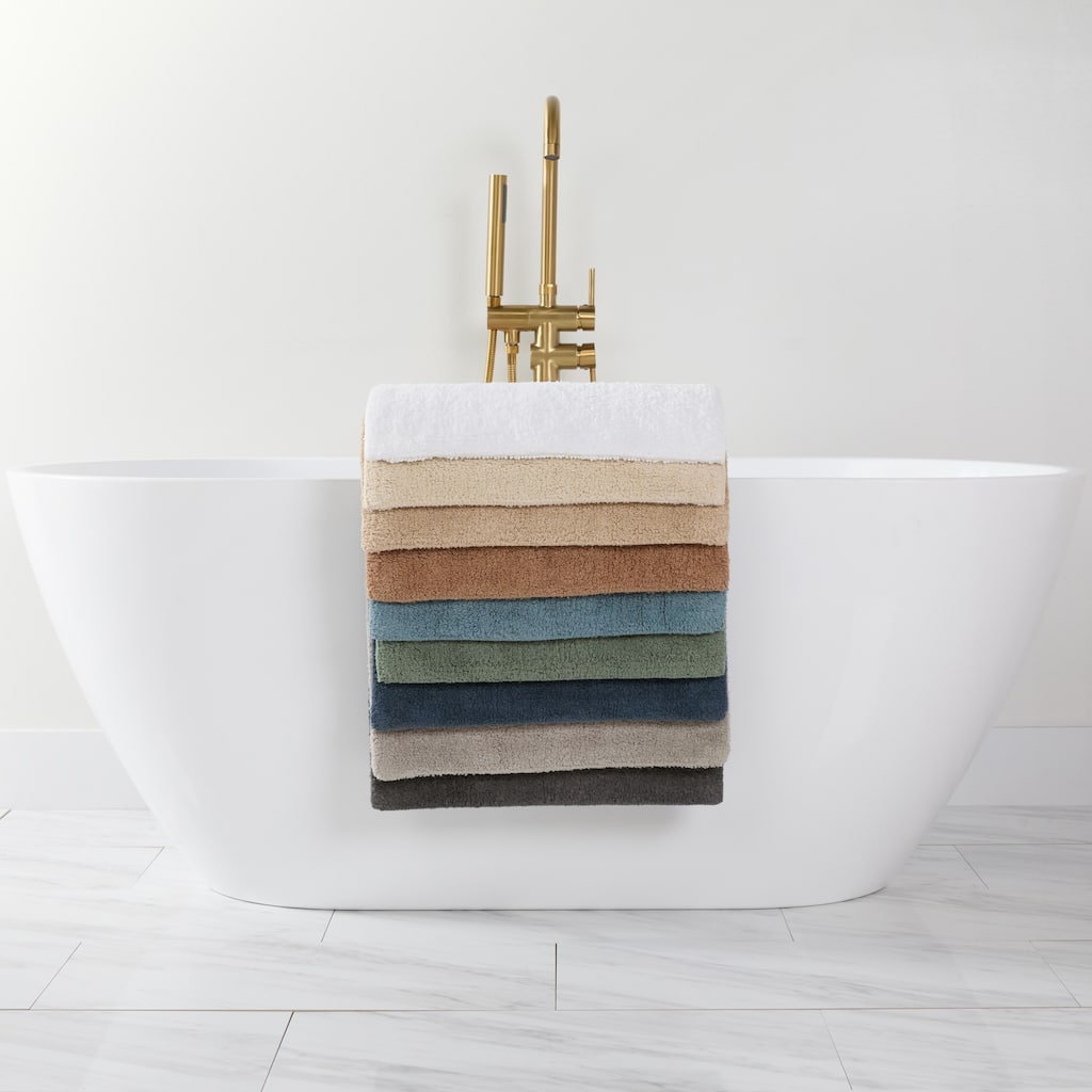 Becky Cameron 100% Cotton Reversible Solid Bath Mat