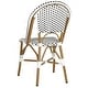 preview thumbnail 4 of 8, SAFAVIEH Salcha Indoor-Outdoor Black/ White Stacking Side Chair (Set of 2)