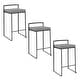 preview thumbnail 14 of 15, Porch & Den Forrest Black Stackable Fully Welded Counter Stool (Set of 3)