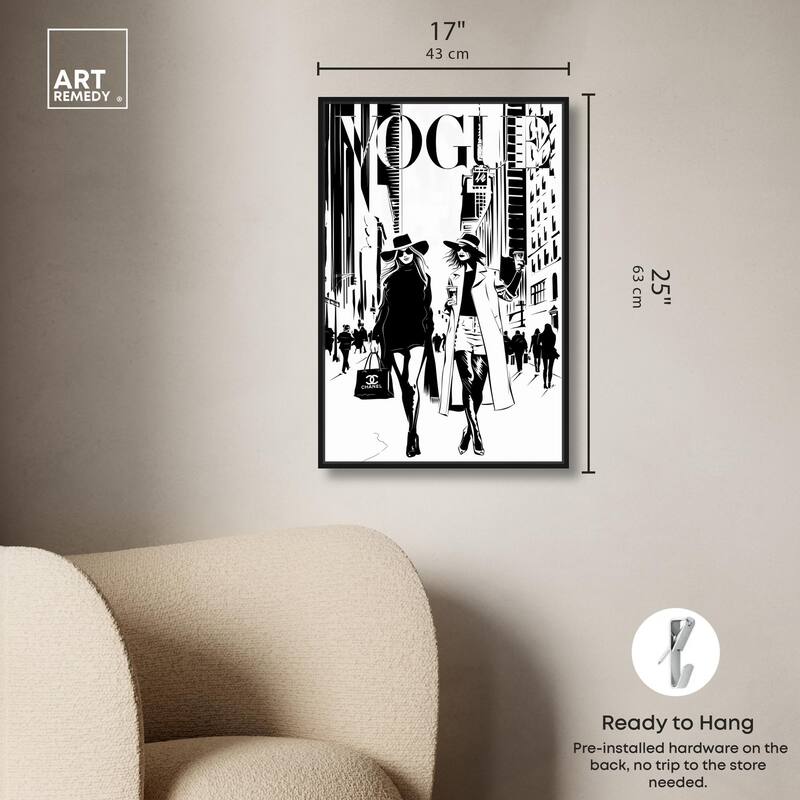 Shopping Gals Cover Canvas by Art Remedy