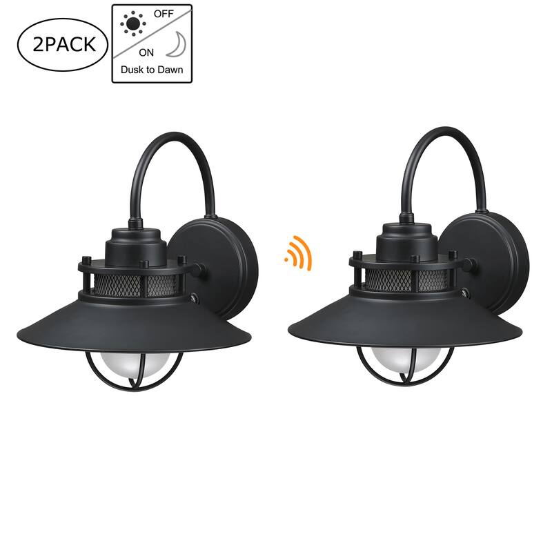 1-Light 11 inches H Matte Black Outdoor Wall Lantern Sconce