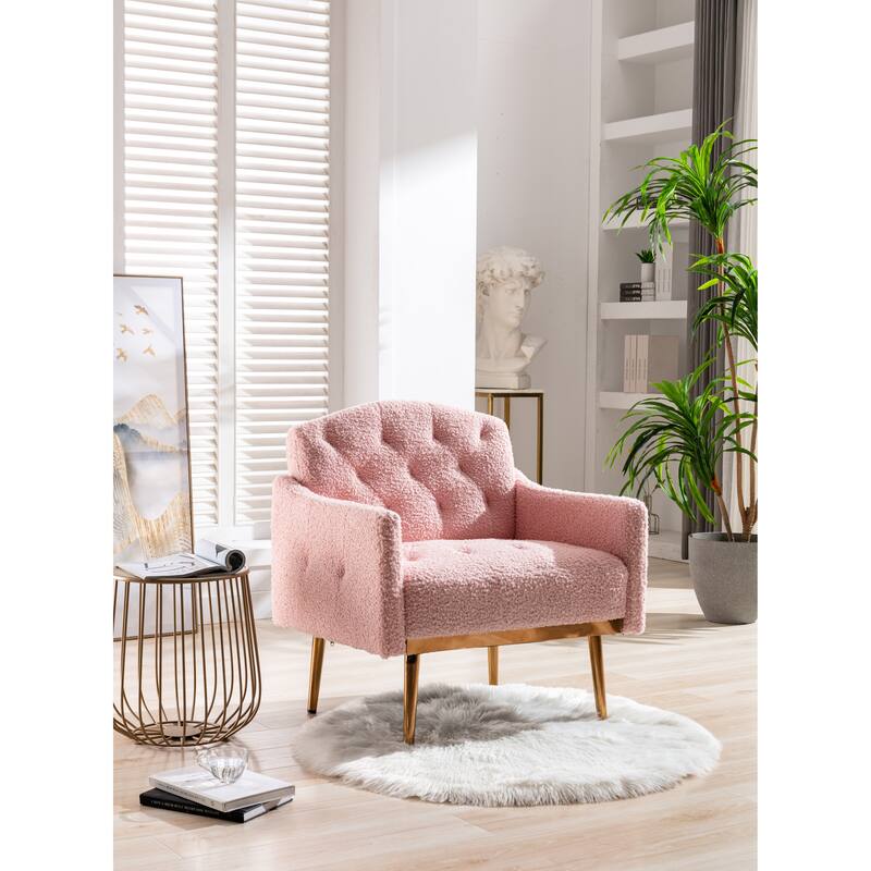 Tufted Decorative Fabric Armchair