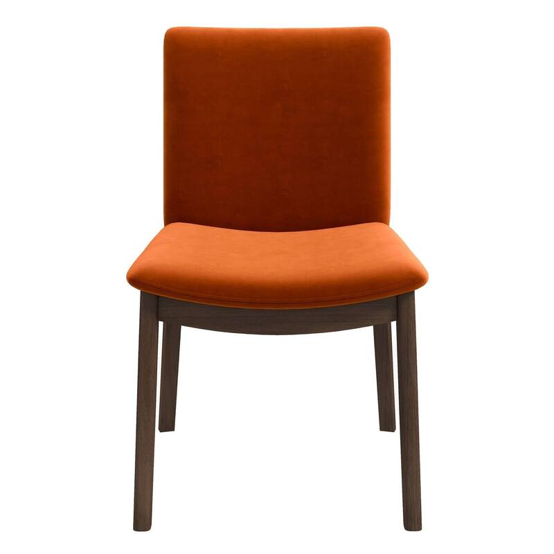 Modern Solid Wood Dining Chair (Set of 2) - Orange