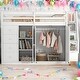preview thumbnail 21 of 38, Full Size Wood Loft Bed With Built-in Wardrobes,Cabinets and Drawers White