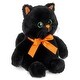 preview thumbnail 1 of 3, Ebony The Halloween Cat, 7 Inch Black Cat Plush, Halloween Stuffed Animal