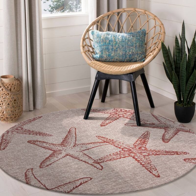 Sevita Callie Nautical Starfish Performance Indoor/Outdoor Area Rug