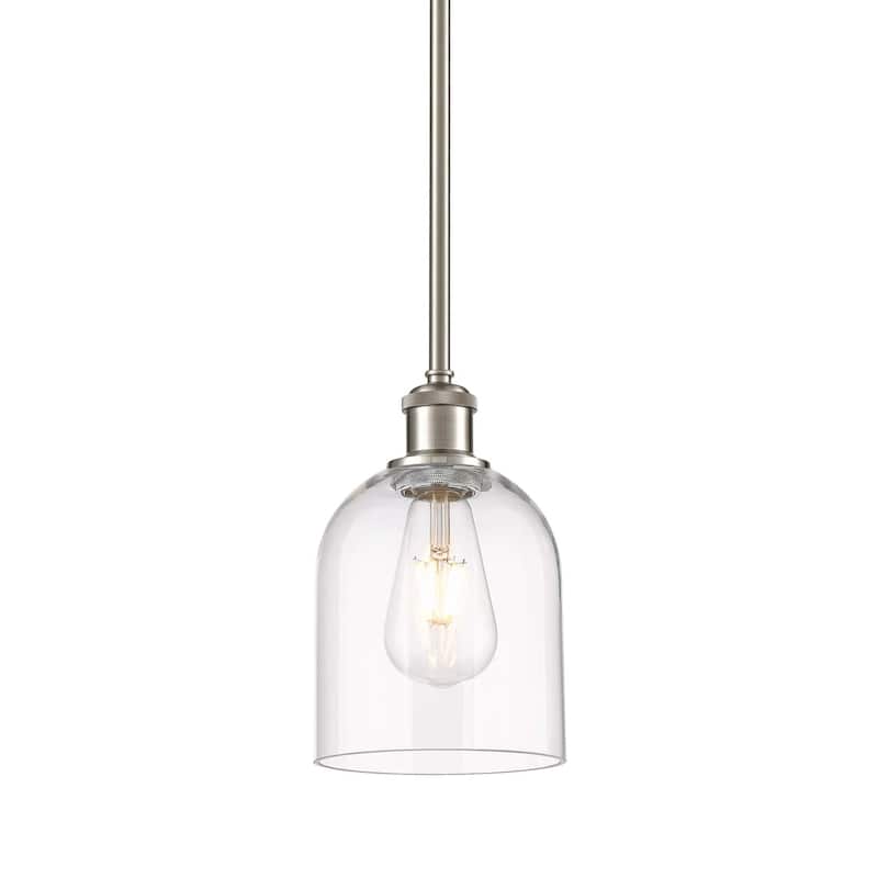 Innovations Lighting 516-1S-10-6 Bella Pendant Bella 6" Wide Mini - Brushed Satin Nickel / Clear
