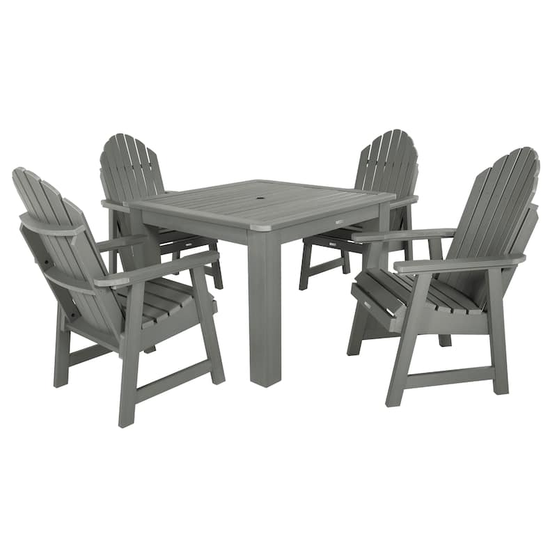 Hamilton 5-piece Outdoor Dining Set - 42" x 42" Table, Dining-height - Coastal Teak