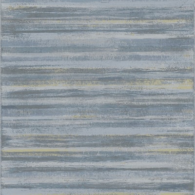 Galerie Wallcoverings Italian Style Distressed Horizontal Stripe Vinyl on Non-woven Luster Wallpaper Roll
