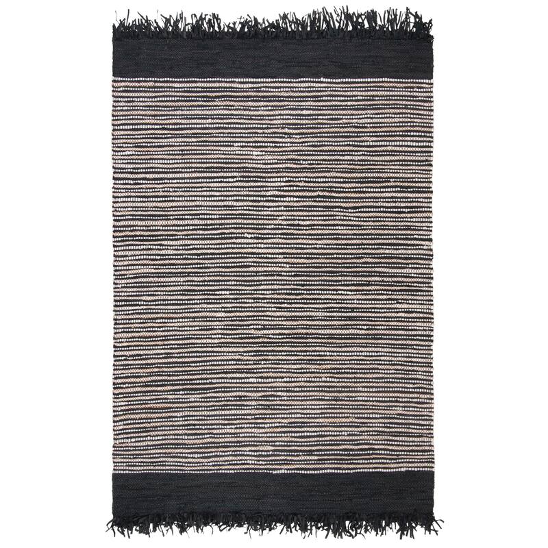 SAFAVIEH Handmade Vintage Boho Leather Lia Modern Stripe Leather