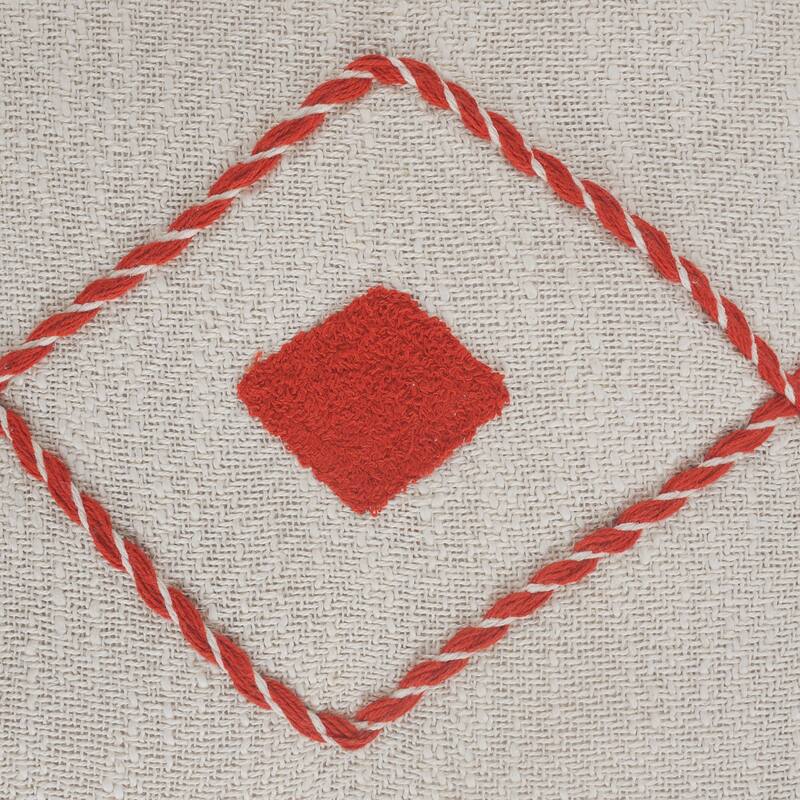 Sevita Coastal Edge Geometric Diamond Throw Pillow