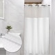 preview thumbnail 60 of 111, No Hook Waffle Weave Shower Curtain with Snap-in Liner 54"Wx80"L - White