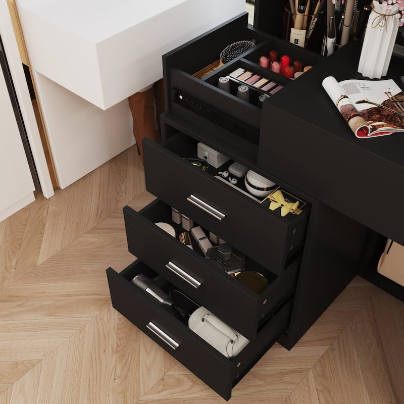 Dresser LED-Lit Vanity Dressing Cabinet with Full-Length Mirror