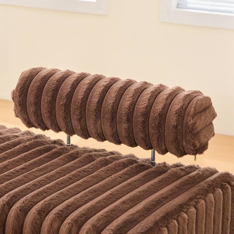 End of Bed Bench Window Ottoman Footrest with Adjustable Back for Living Room Bedroom Entryway Hallway Small Space