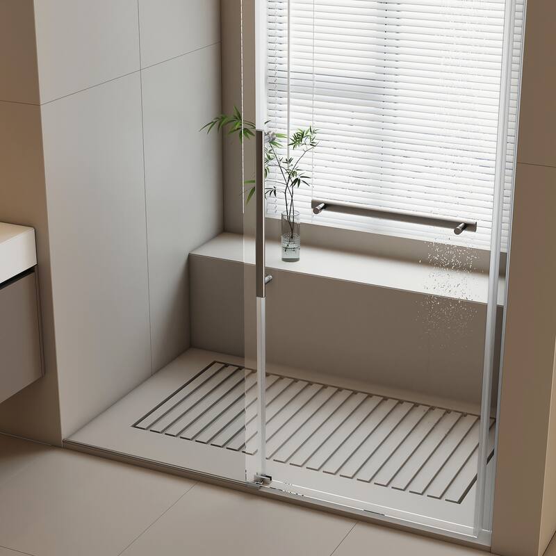 60" W X 76" H Double Sliding Frameless Shower Door