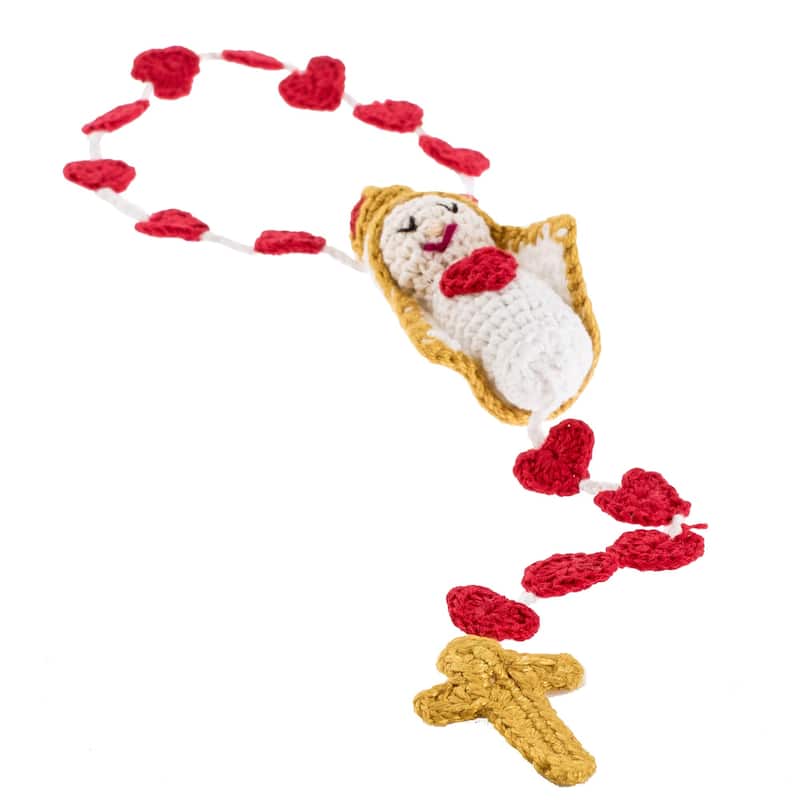 Novica Handmade Virgin Of Peace Crocheted Decorative Accent