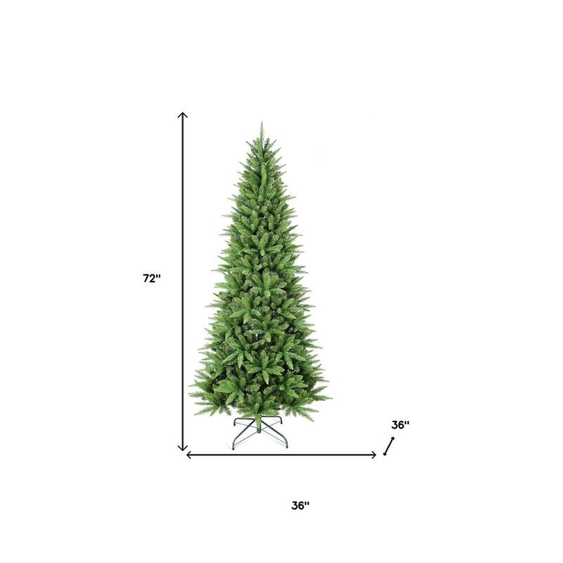 HomeRoots 6' Full Fir Christmas Tree - Green - 36.00 in. x 72.00 in. x 36.00 in.