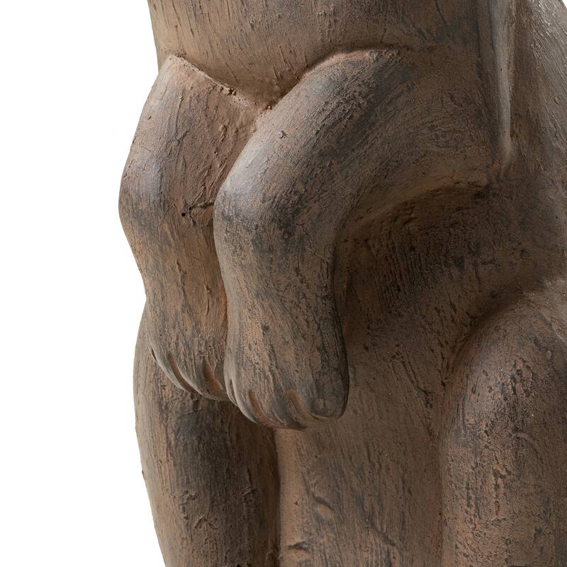 Glitzhome MgO Standing Rabbit Bunny Garden Yard Statue Indoor Figurines