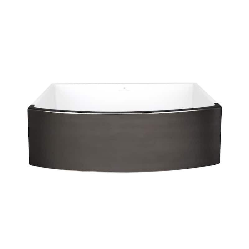 Rendezvous Fireclay Farmhouse Kitchen Sink - 33" x 19.5" x 10"