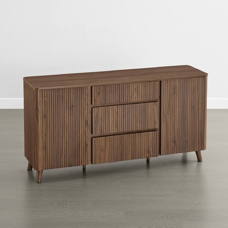 Spruce & Spring 62-Inch Sideboard Cabinet Modern Buffet Cabinet with Storage