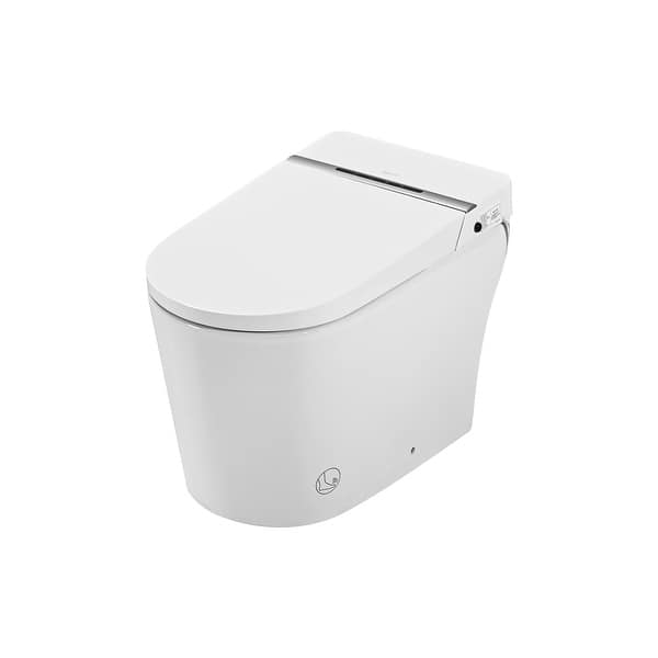 slide 2 of 15, Vanityfair Smart Toilet Bidet with LED Display, Foot Sensor Open Cover/Seat, Power Outage Flushing, with Remote Control White