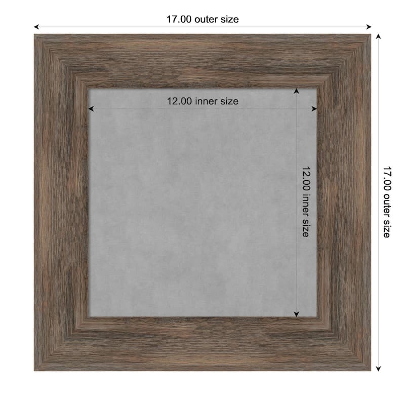 Amanti Art Hardwood Mocha Framed Magnetic Board - Board Size 12x12
