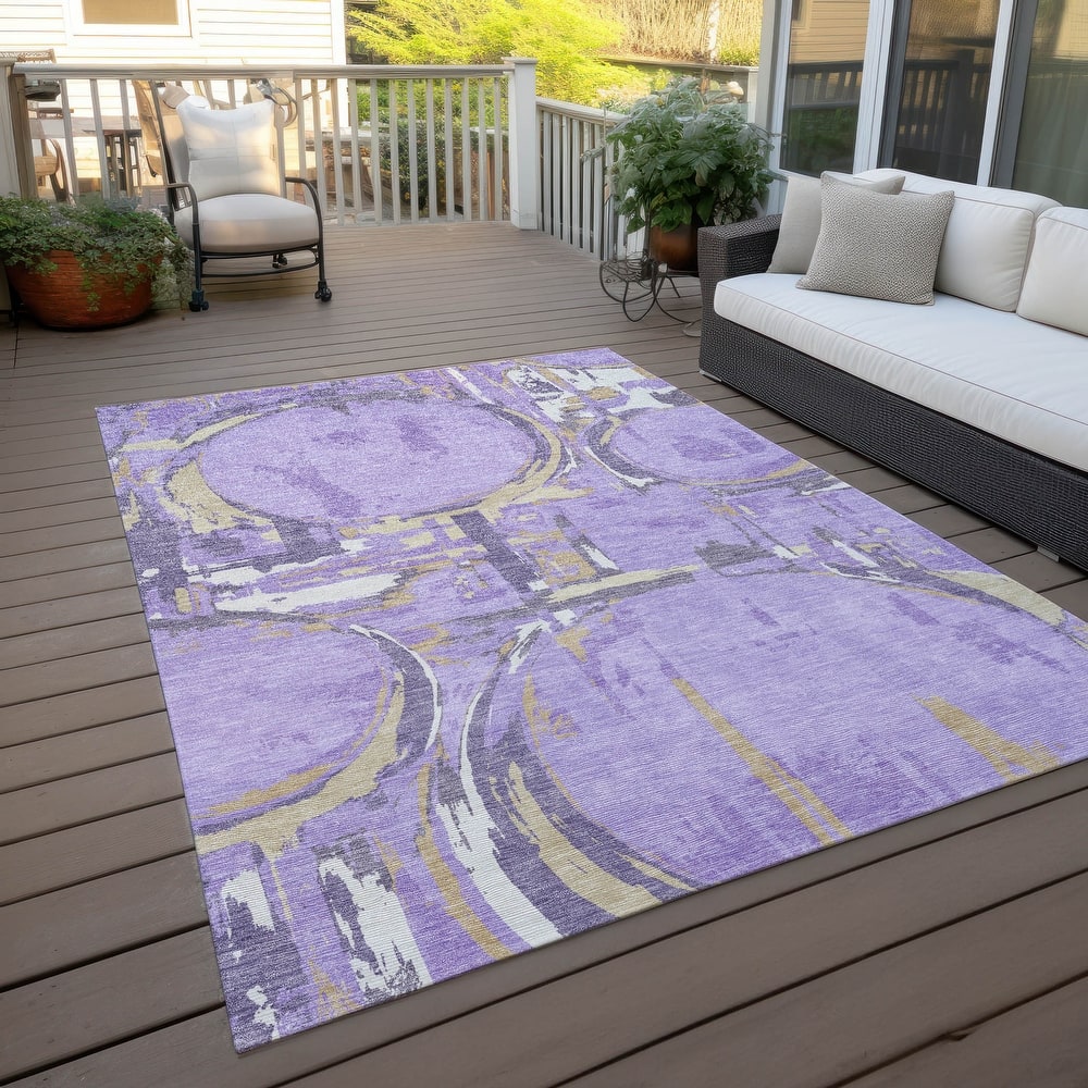 Machine Washable Indoor/ Outdoor Chantille Contemporary Rug