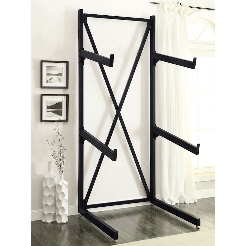 Wright 3-tier Contemporary Metal Sofa Display Rack Black