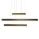 preview thumbnail 6 of 11, Modern LED 3-Light Black Linear Island Chandelier for Kitchen Island Dining Room - W40.5" x H63" Max