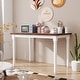 preview thumbnail 2 of 6, Retro Farmhouse Solid Wood Kitchen Dining Table Breakfast Nook, Cherry and White