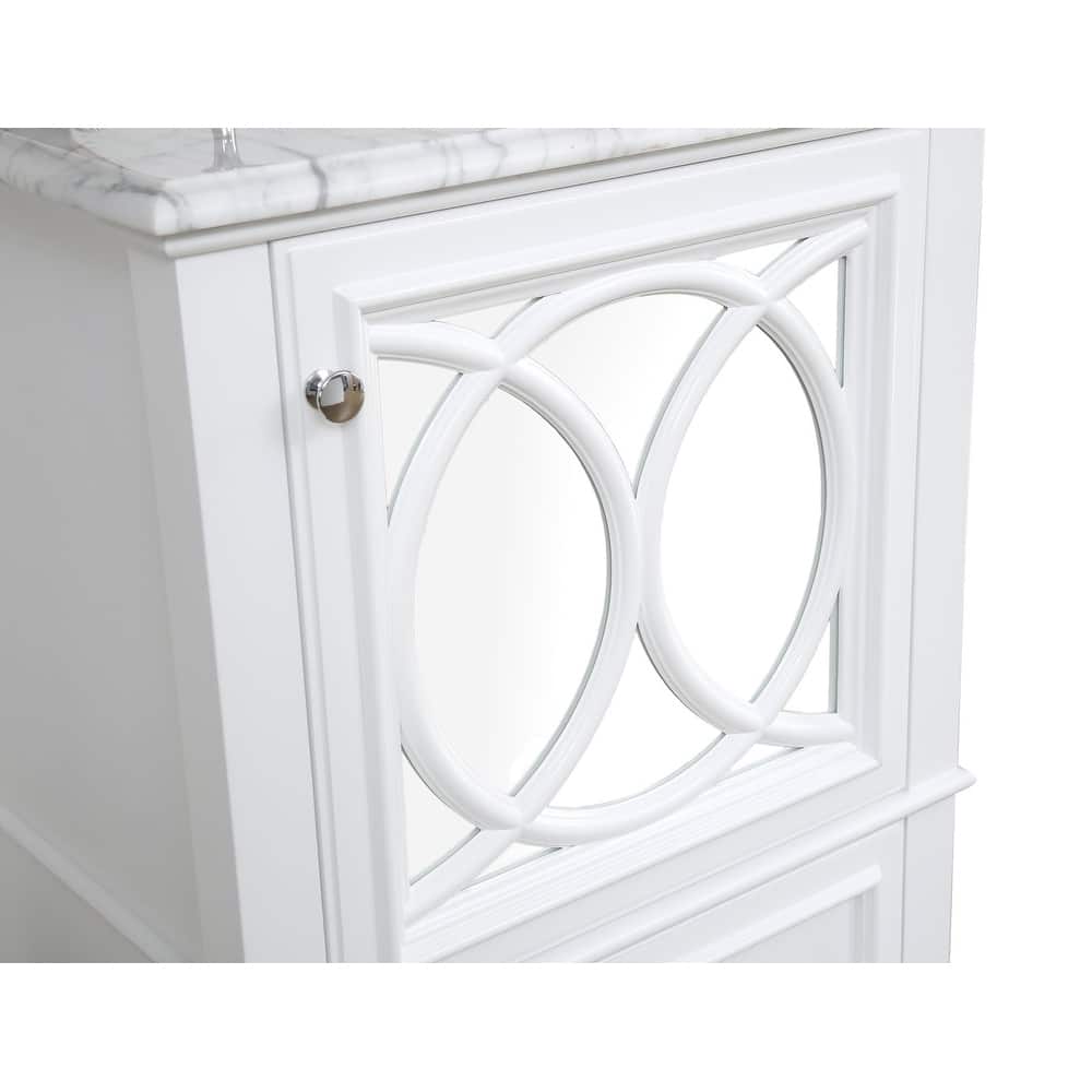 KitchenBathCollection Olivia 24" Bathroom Vanity with Carrara Marble Top