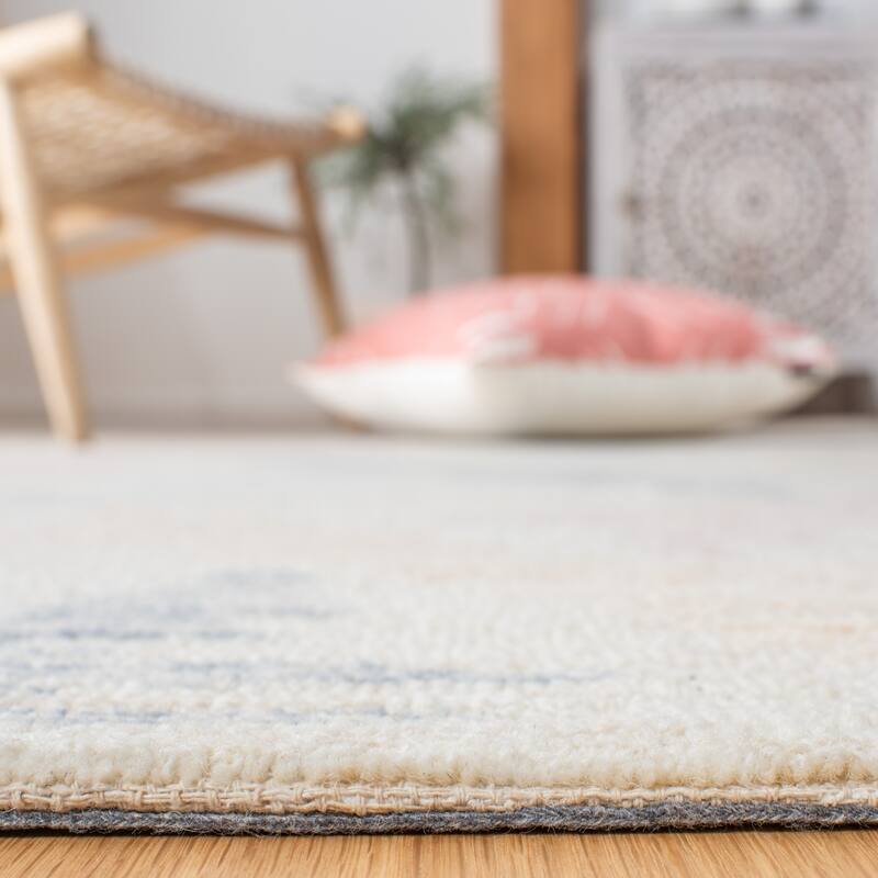 SAFAVIEH Handmade Rodeo Drive Sky Mid-Century Modern Wool Rug