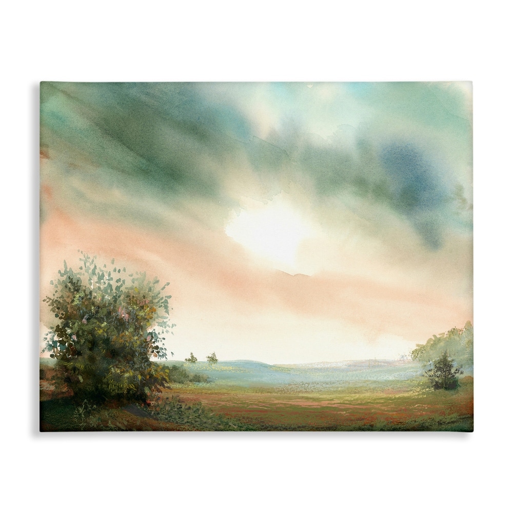 Stupell Sunrise over Pastoral Field Canvas Wall Art Design By Ashley Davis