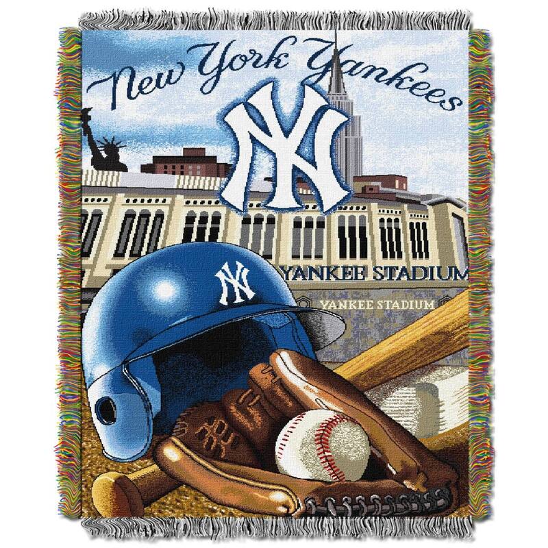 MLB Woven Tapestry Throw Blanket