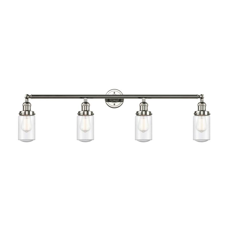 Innovations Lighting Dover 4 Light 43" Wide Bathroom Vanity Light - Polished Nickel / Seedy