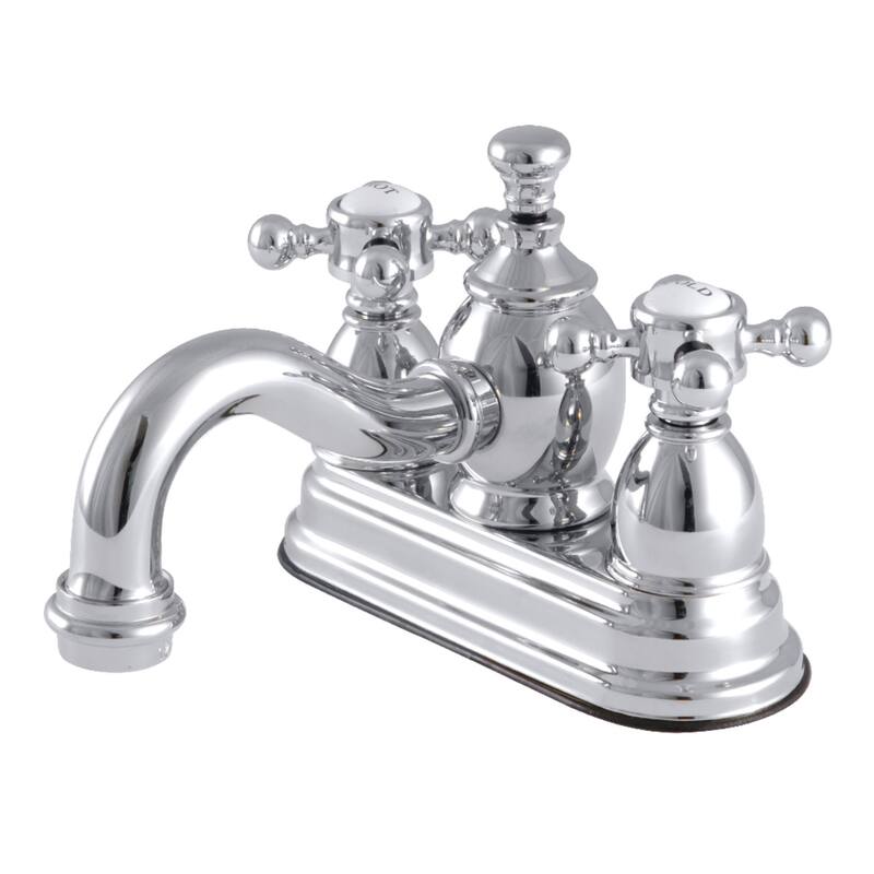 Kingston Brass English Country Two-Handle 3-Hole Deck Mount 4 in. Centerset Bathroom Faucet in Polished Chrome