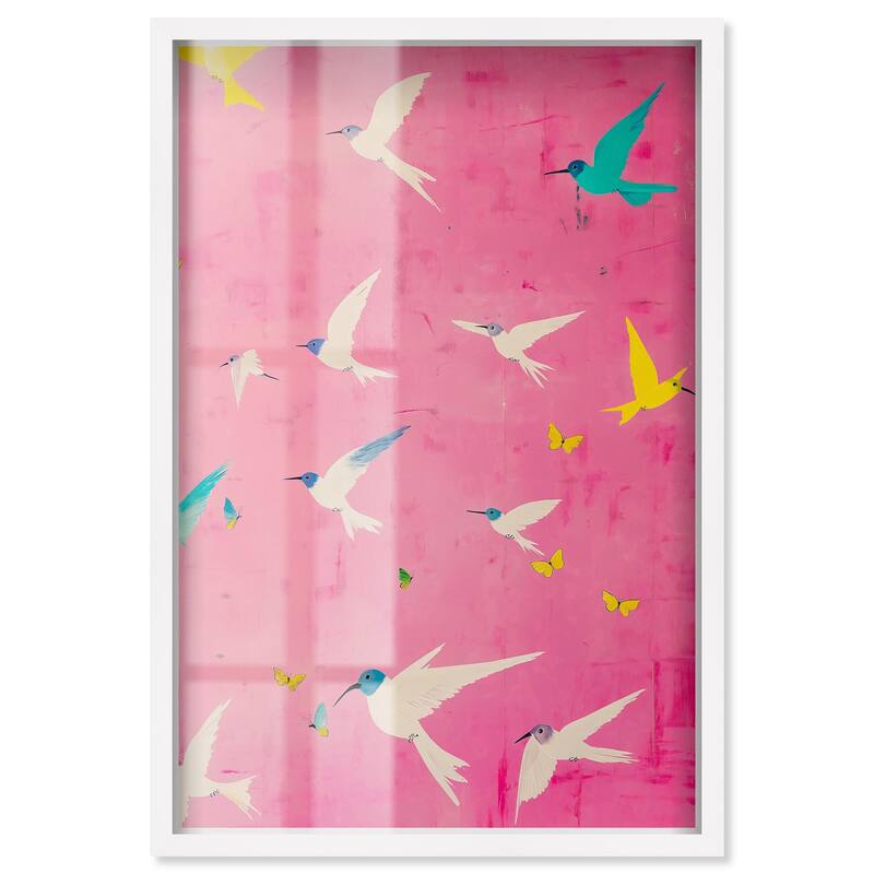 Soaring Sorbet Shadowbox by Art Remedy - White - 24" x 36"