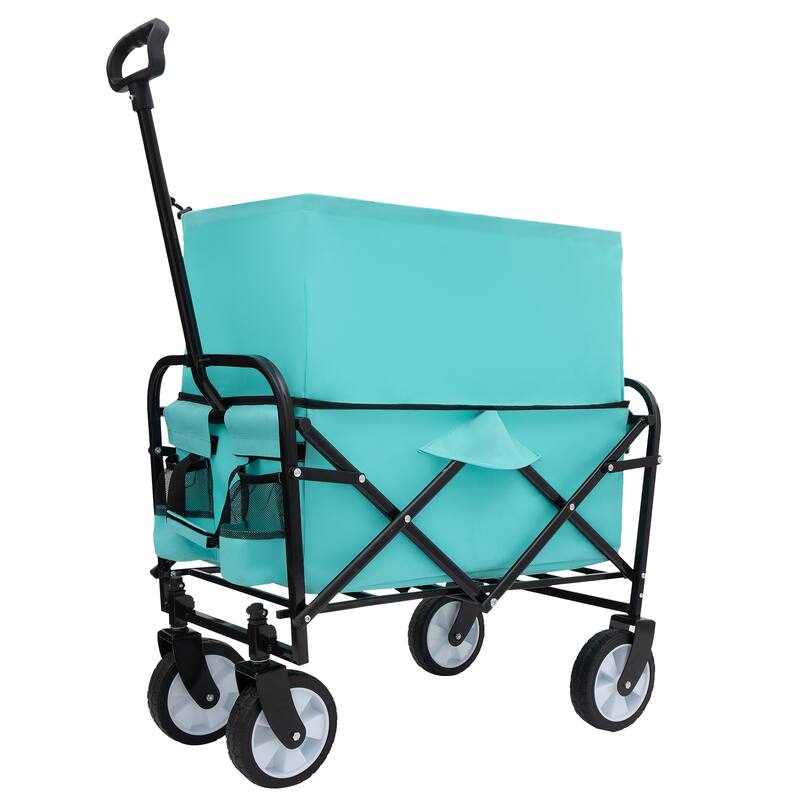 Multi-Use Foldable Wagon with 3 Liner Bags - Heavy Duty Utility Cart