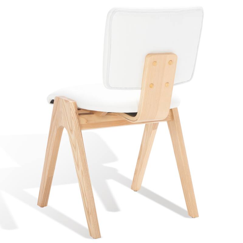 SAFAVIEH Couture Hannedore Wood Dining Chair (Set of 2) - 19 In W x 20 In D x 32 In H - 19Wx20Dx32H