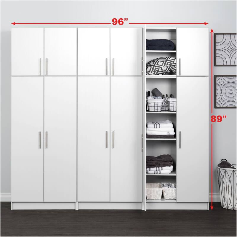 Prepac Elite Storage Cabinet Set D - 6 pc - 96" W x 89" H x 16" D - 96" W x 89" H x 16" D