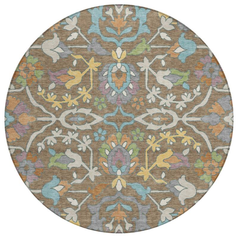 Machine Washable Indoor/ Outdoor Traditional Blanca Chantille Rug