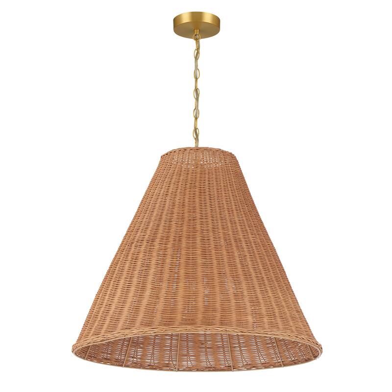 Rattan Taper Pendant Light