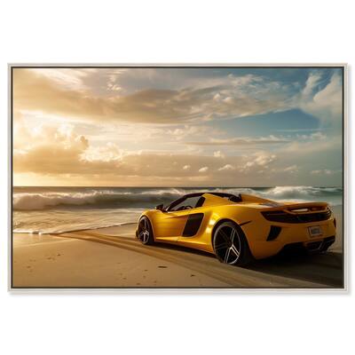 Beach Sports Car Canvas by Art Remedy