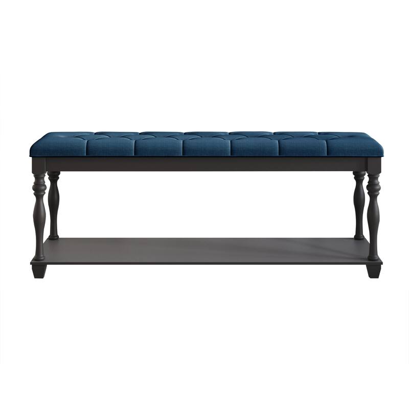 CraftPorch 2 Piece Bedroom Bench Set Transitional Button Tufted Bed