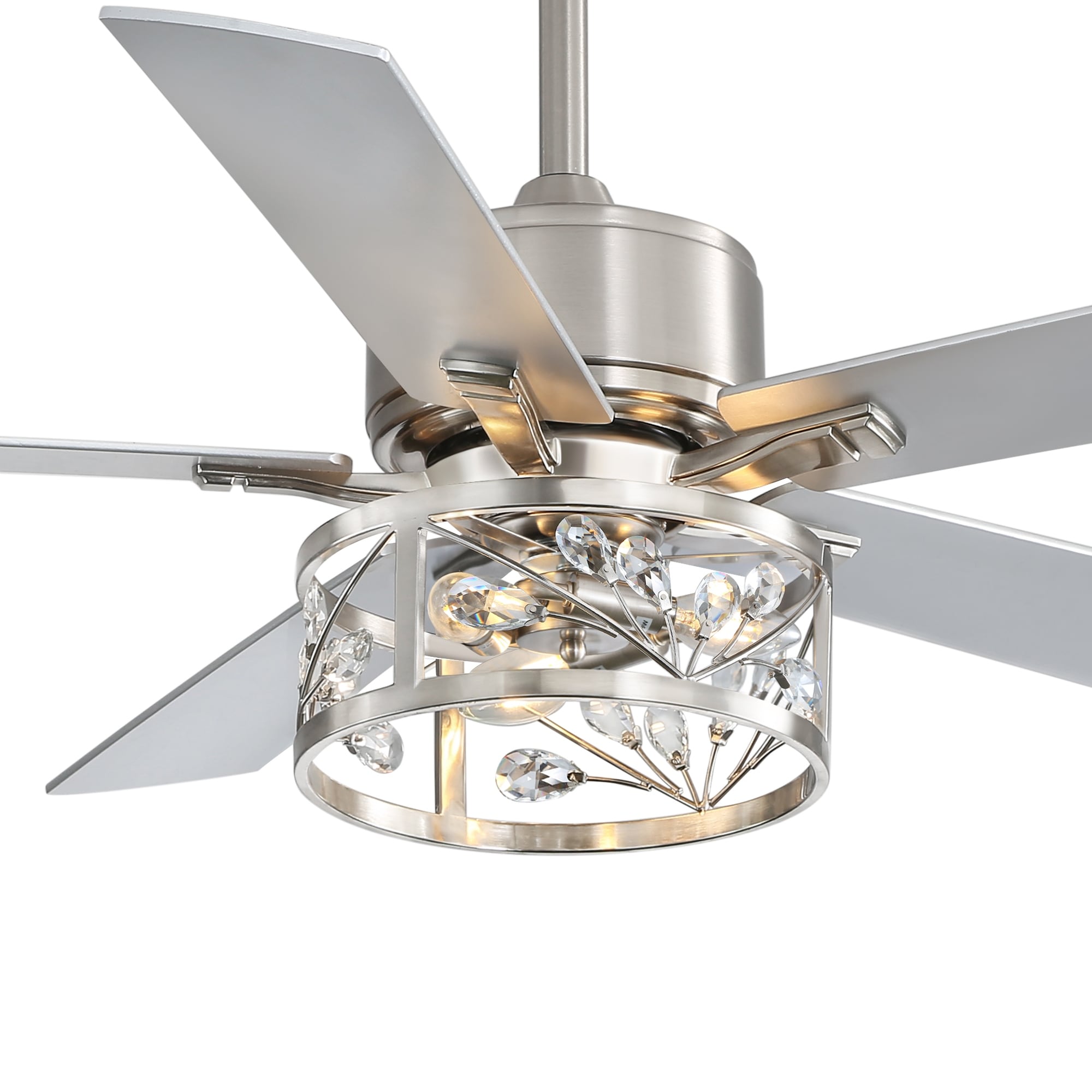 52-in Indoor Satin Nickel Ceiling Fan with Light and Remote(5-Blade) Bed  Bath  Beyond 37353641