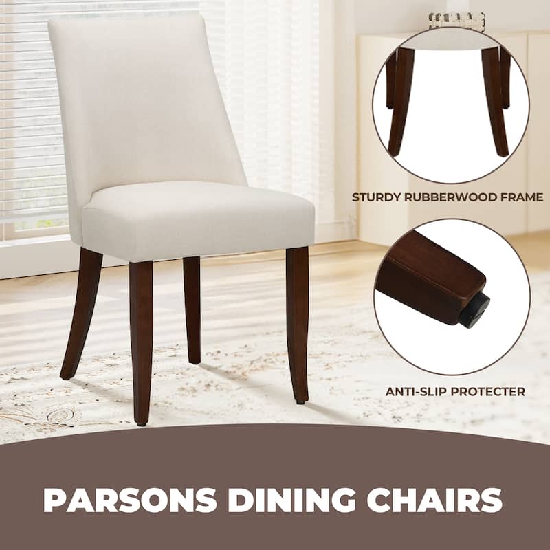 RENEWLINE Contemporary Dining Chair（Set of 2/4/6 - Upholstered Backrest & Wood Frame