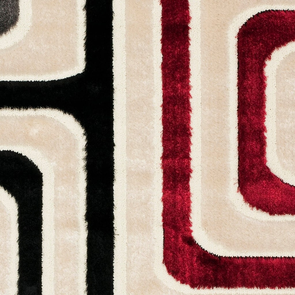 SAFAVIEH Miami Shag Gladyce Abstract 1.5-inch Thick Rug