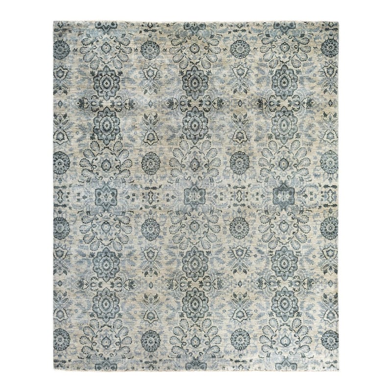 Ikat One-of-a-Kind Hand-Knotted Area Rug, Beige - 8' 3" x 10' 0"