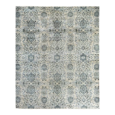 Ikat One-of-a-Kind Hand-Knotted Area Rug, Beige - 8' 3" x 10' 0"
